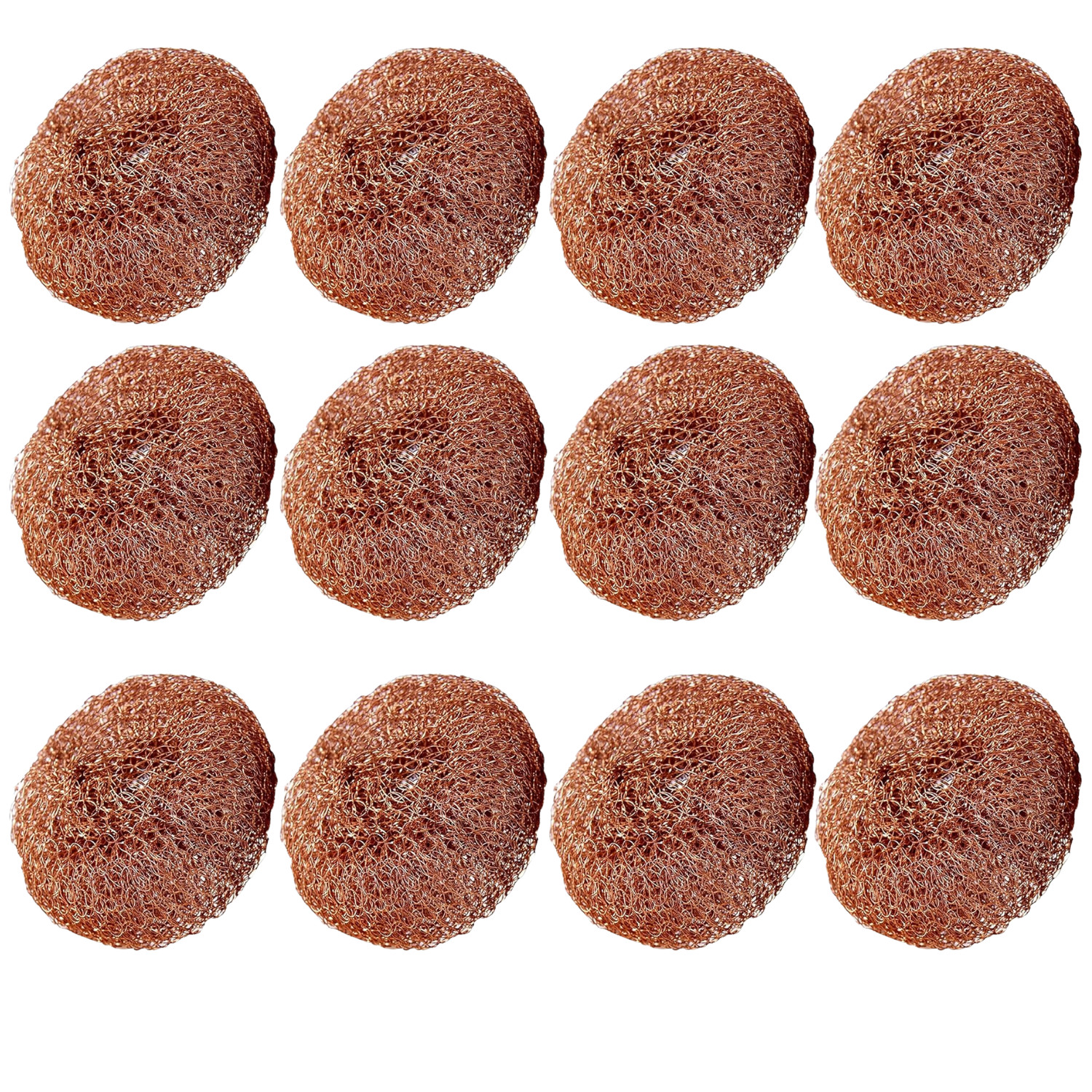Scotch-Brite Copper Coated Scrubbing Scour Pads, 12 Scouring Scrubber Pads