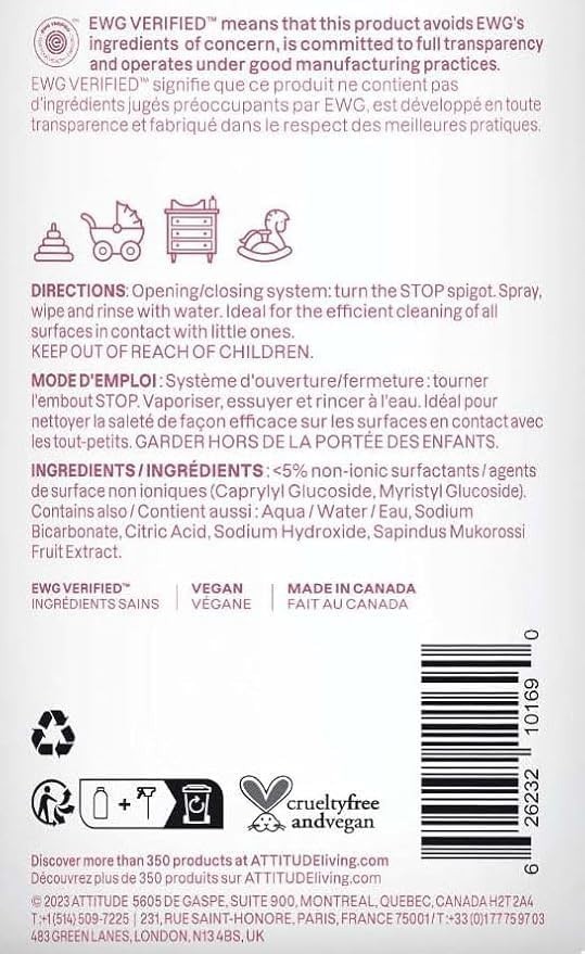 Naturally Derived Multi-Surface Cleaner for Toys – Safe & 27.1 Fl Oz