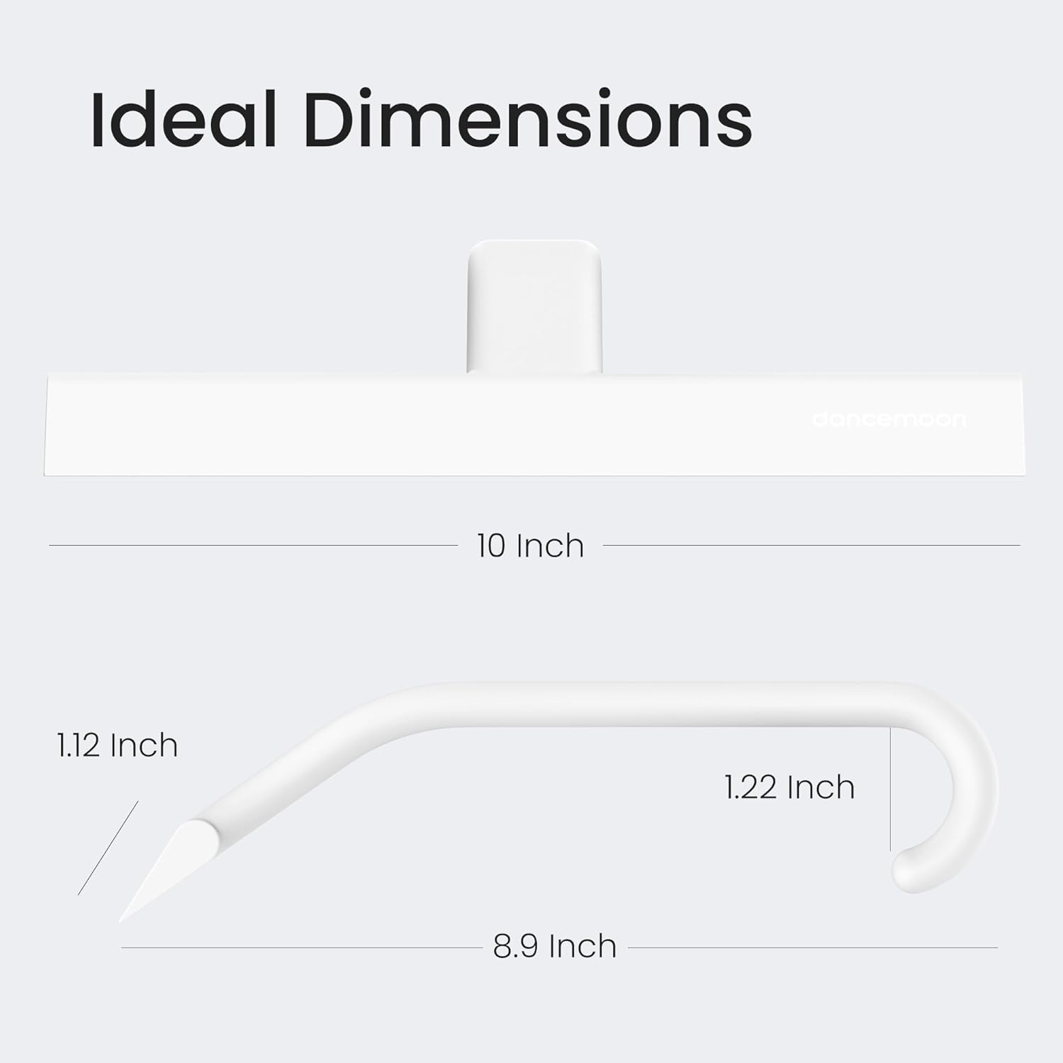 Dancemoon Justhang Shower Squeegee for Glass Doors, All-In-One Piece Silicone Sq