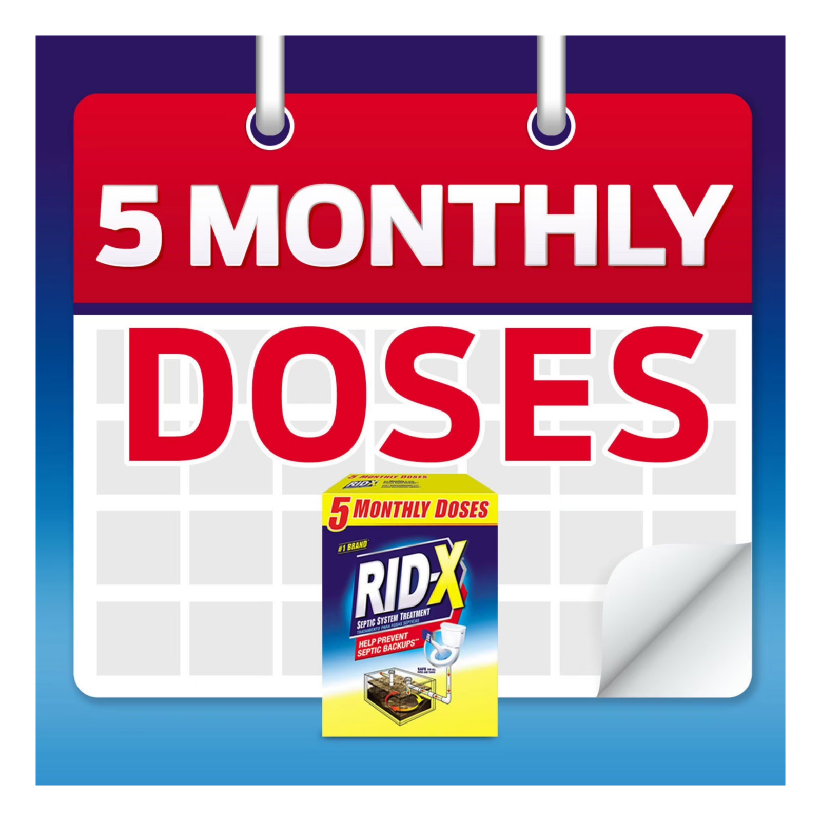 RID-X Septic Treatment, 5 Month Supply Of Powder, (49 oz.) Free Shipping RiDx