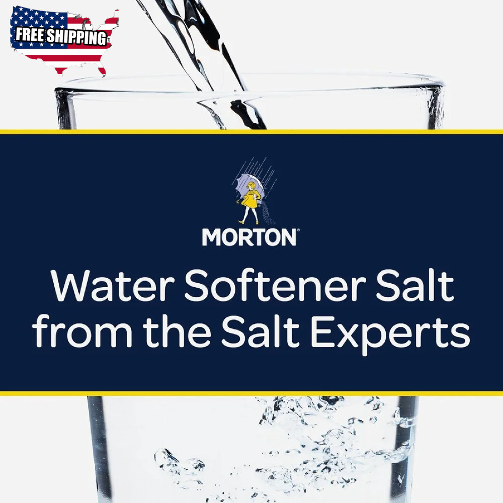 (2 Pack) Morton Clean and Protect Water Softener Salt Pellets, 40 Lb 🎗🎯