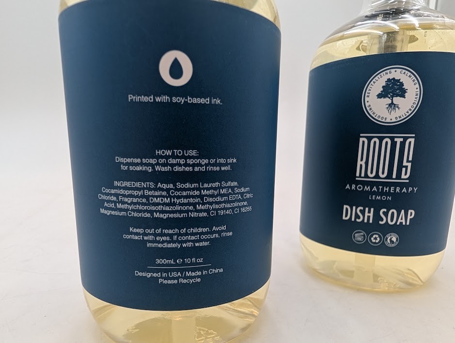 Two Roots Aromatherapy Lemon Dish Soap 10 Oz