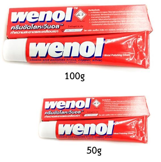 Wenol Metal Polishing Cream Cleans&polishes Brass Copper Stainless Steal Chrome