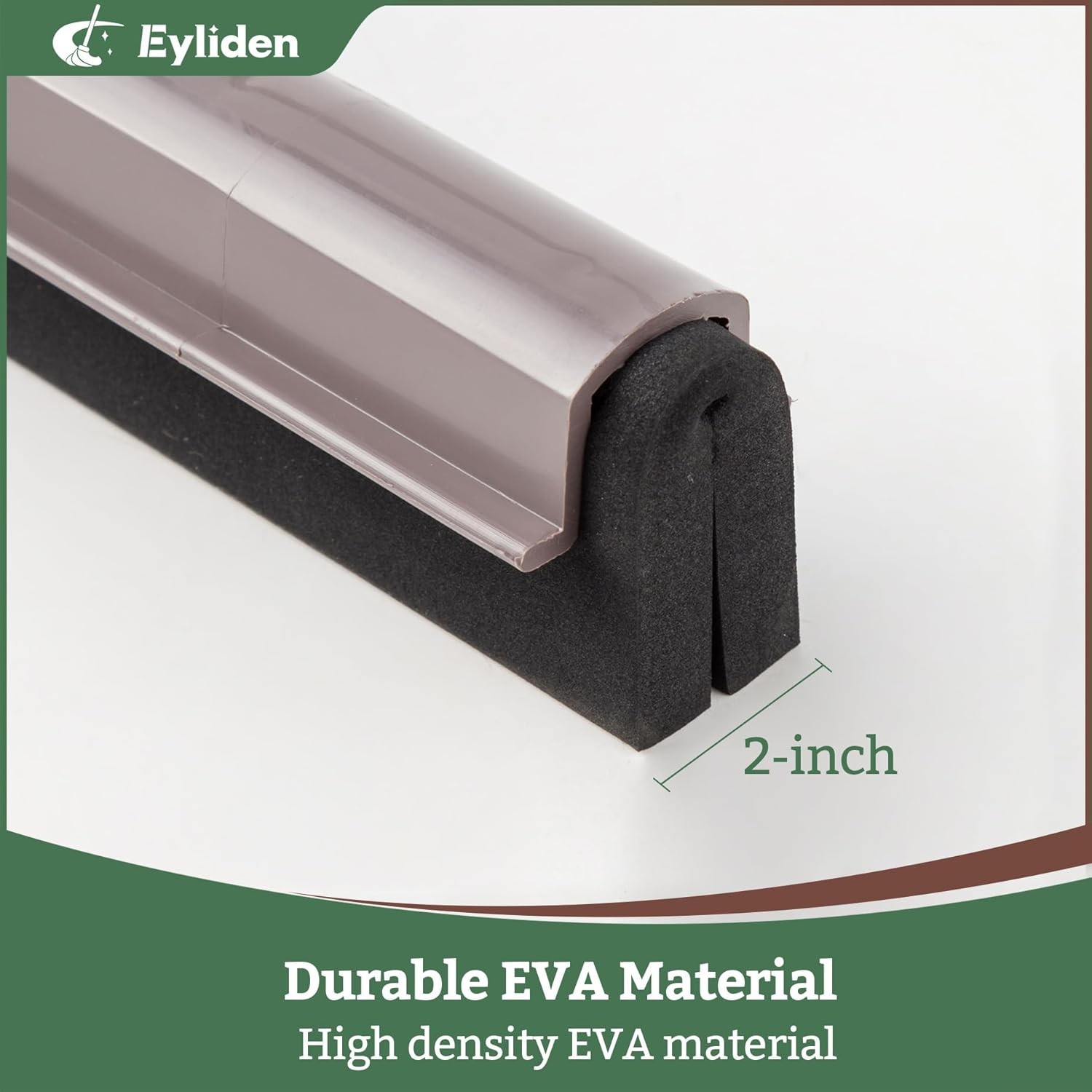 Floor Squeegee Water Removal 17″ EVA Dual-Layer Blade Dries Floors in One Pass