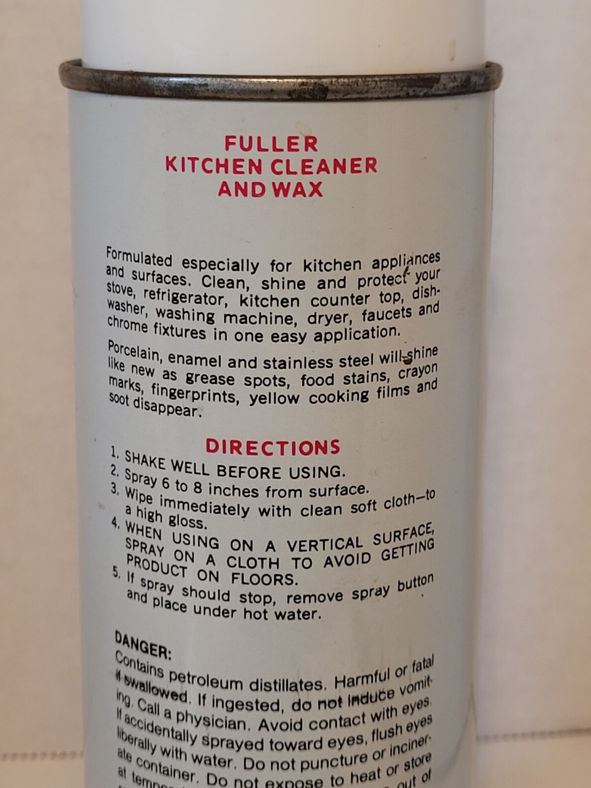 Fuller Brush Co Kitchen Cleaner & Wax Spray Appliance Cleaning