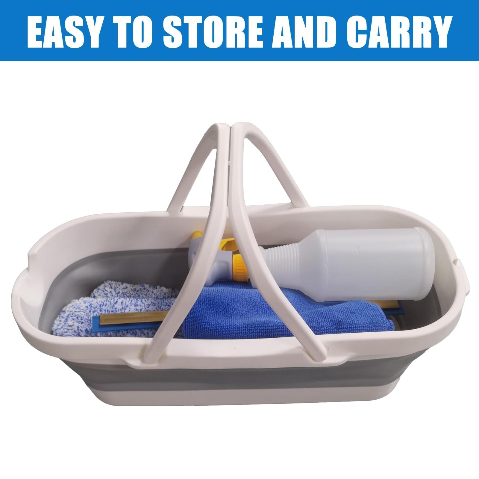 Pro Window Cleaning Kit with Storage Bucket, with 4 13 inch Extension Rods, …