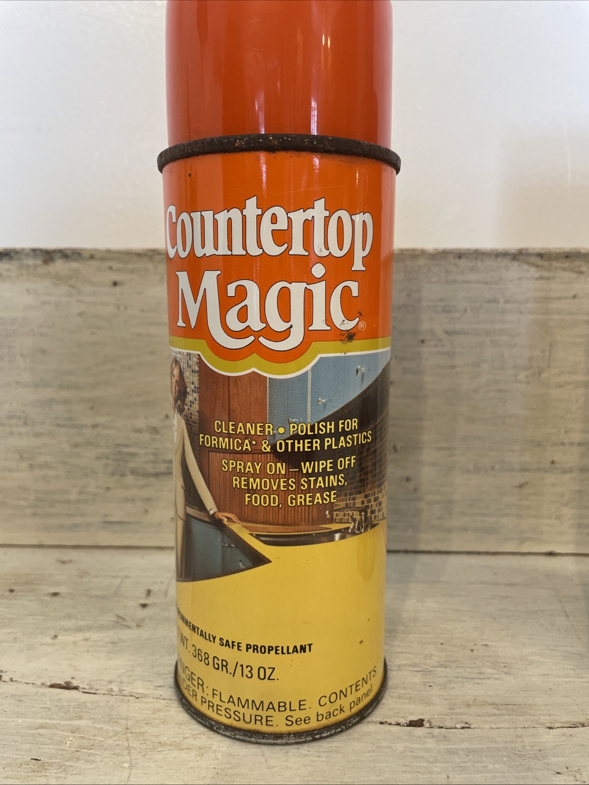 2 Vtg 80’s Cleaning Spray Can Countertop & Kitchen Magic Discontinued Retro Prop