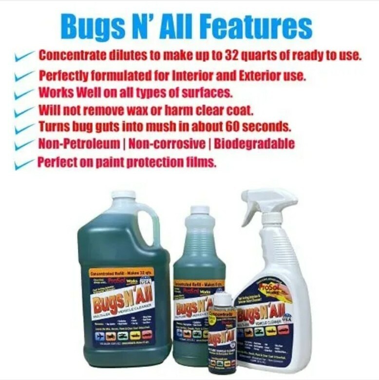 Bugs N All 1 Gal. Concentrate Makes 32 Qts. Pre-Wash Vehicle Cleaner – w/Sprayer