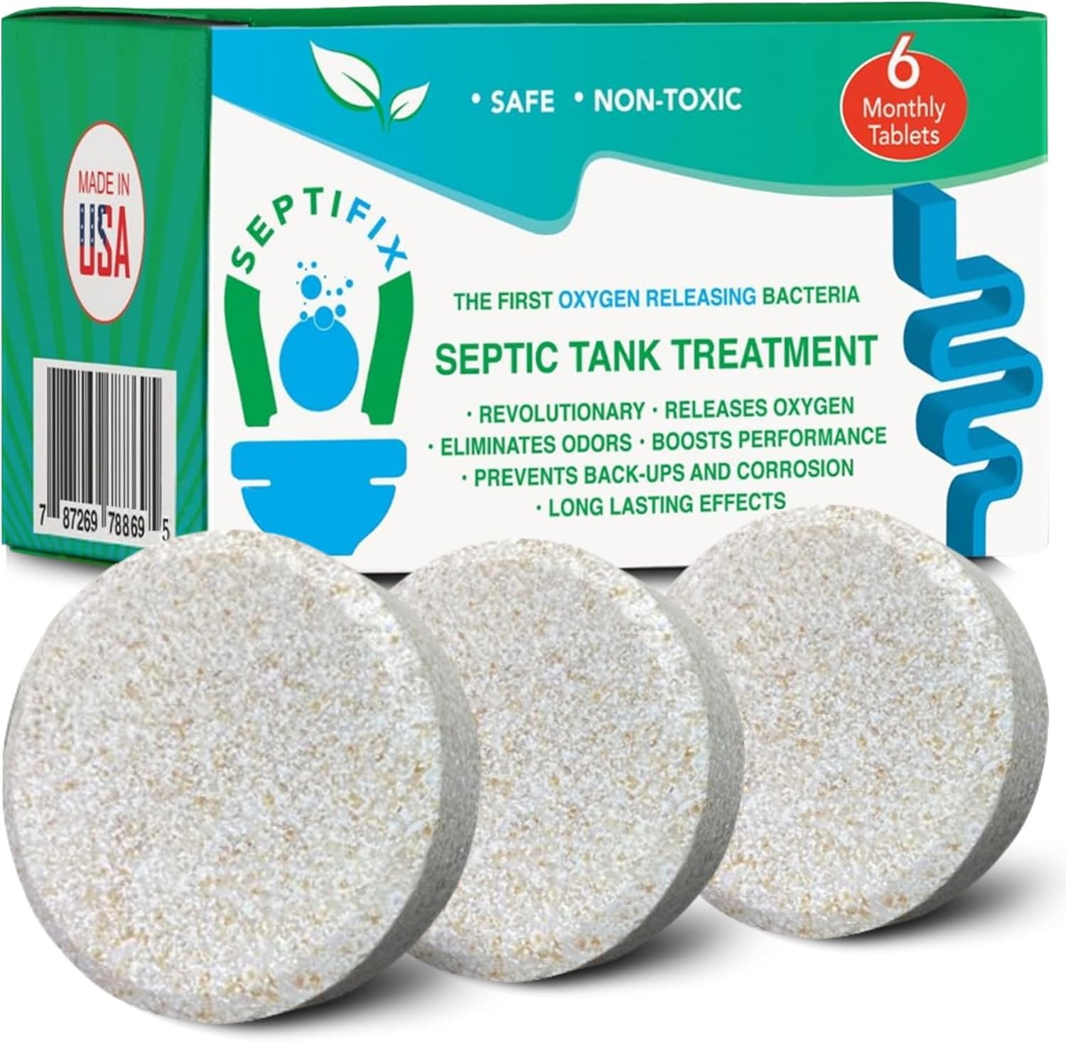 Septic Tank Treatment Tabs – Live Aerobic Bacteria Tablets For Your Septic…