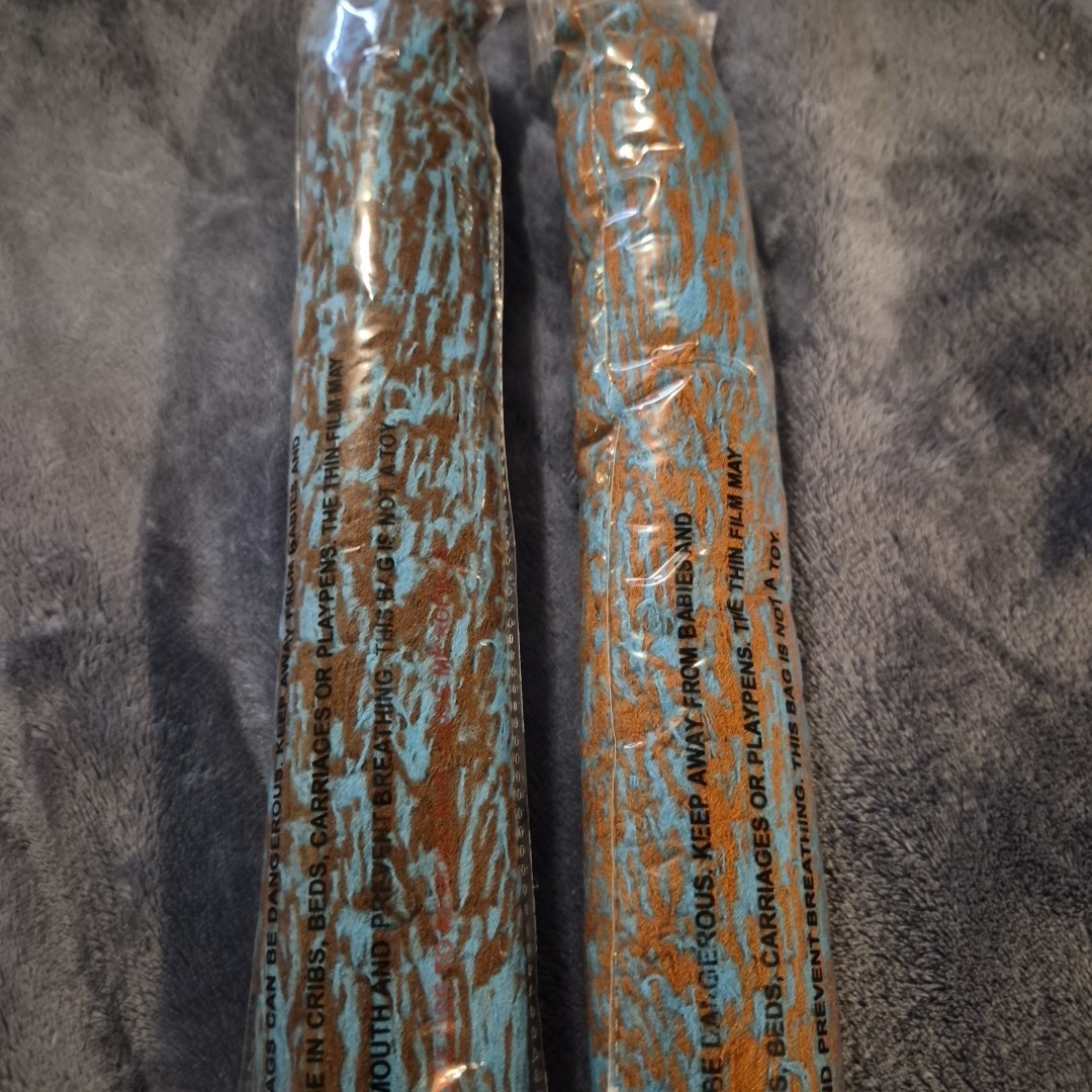 2 LOT CAMPANELLI Products Blue Animal Print Duster Set Home Cleaning