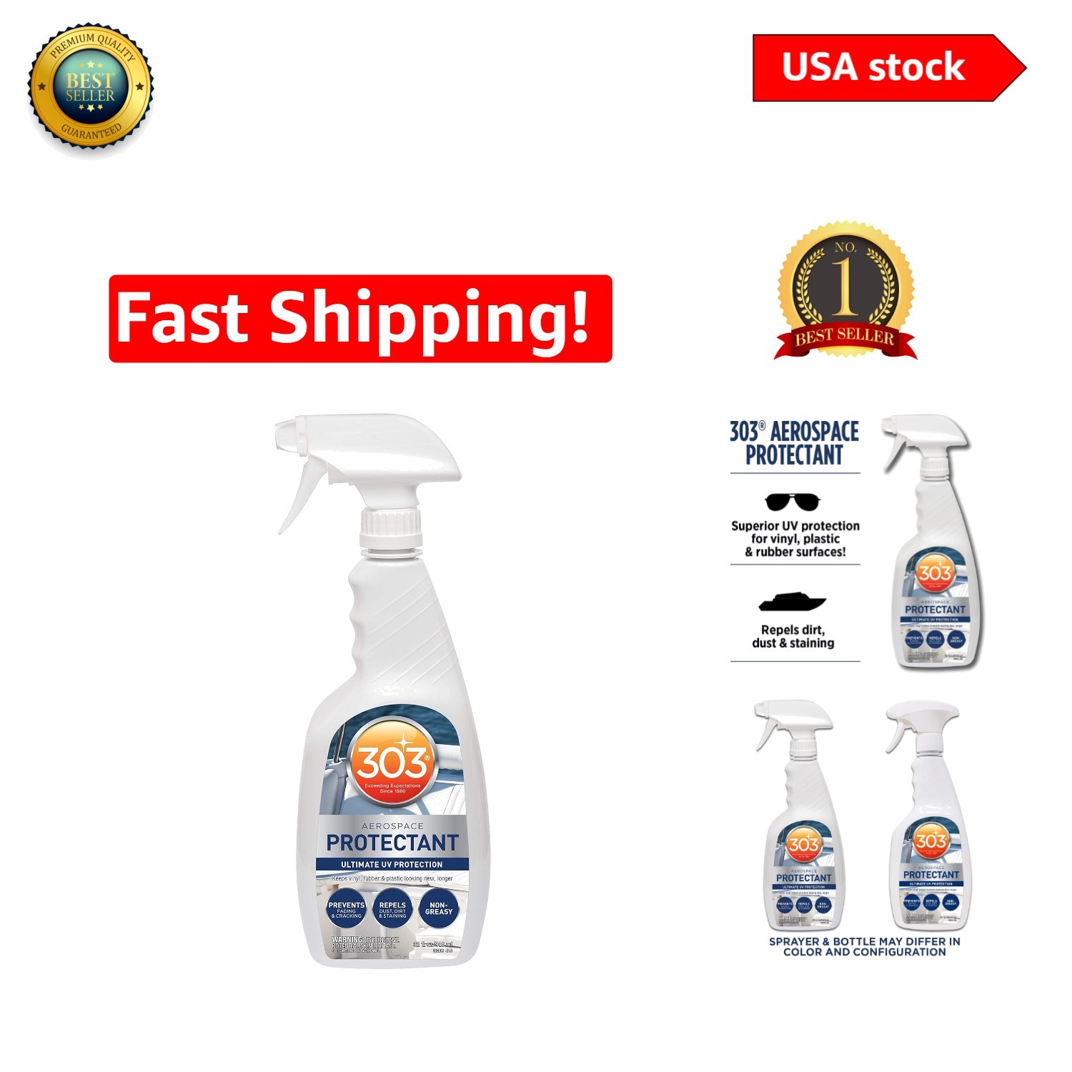 32 fl. oz. 303 Aerospace Protectant – Non-Greasy UV Protection for Marine Gear