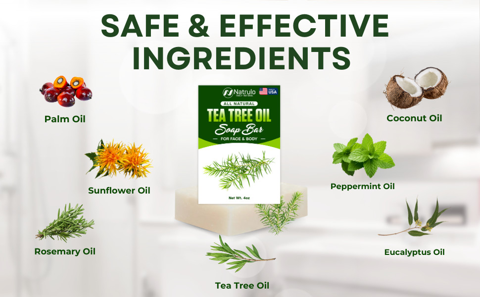 Tea Tree Soap – Natural Defense Tea Tree Oil Wash Bar for Face & Body – Remedy