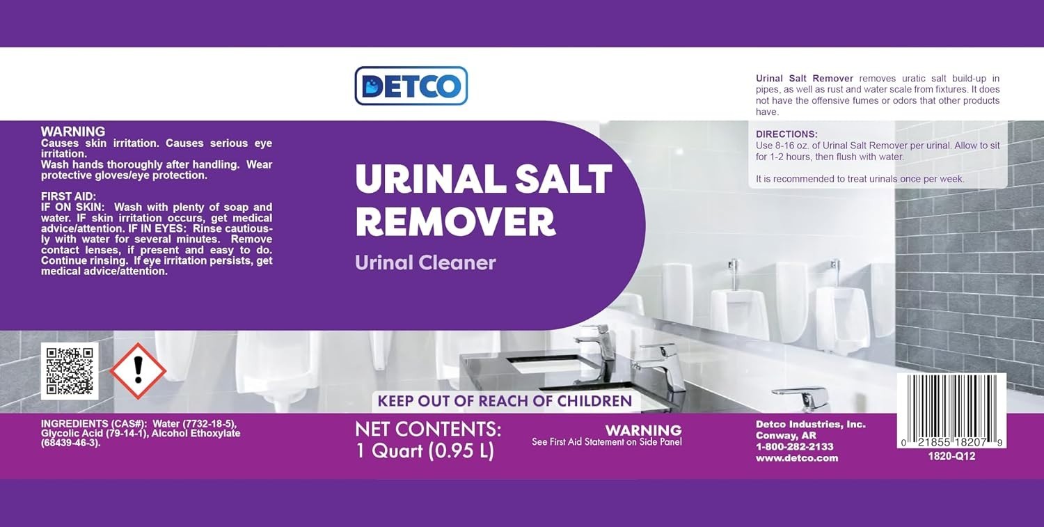 Non-Toxic Urinal Salt Remover – Industrial Strength Cleaning