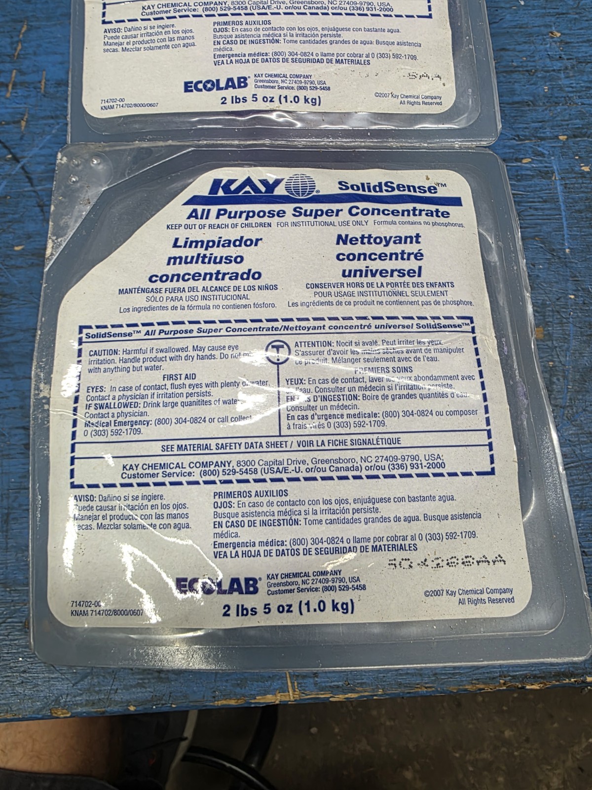 Kay All Purpose Super Concentrate SolidSense 2 Pack 2lb 5oz Each Ecolab