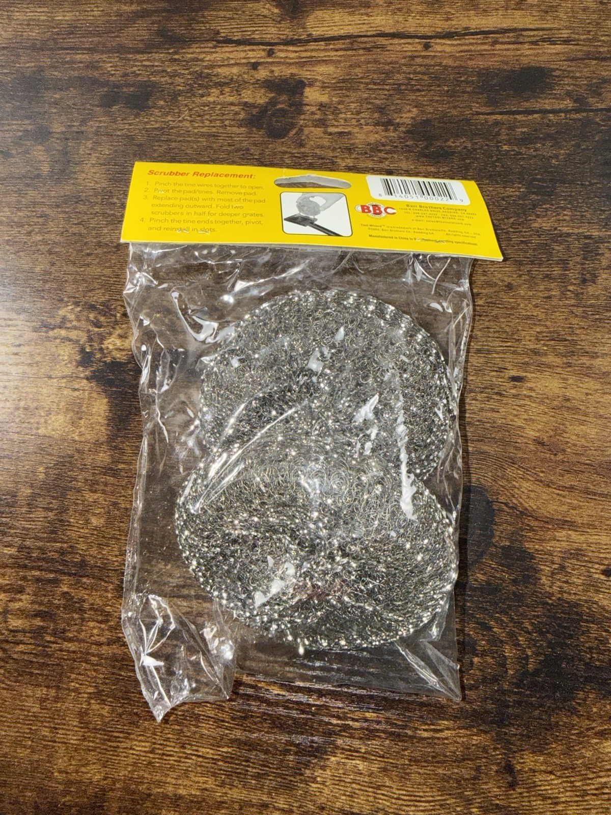 VTG 02 Tool Wizard Replacement Scrubbers Grill Brush Pads Mesh BBQ Cleaner 2 Pkg