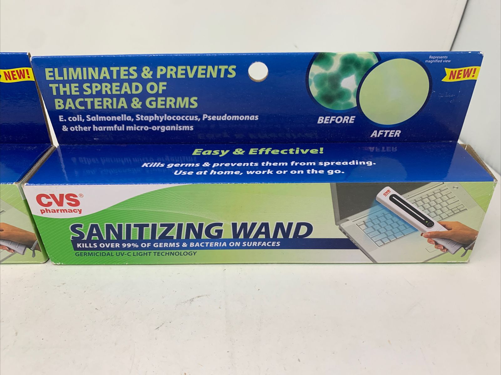 (2) NEW CVS Pharmacy UVC Handheld Sterilization Multiuse Sterilizing Wand 009