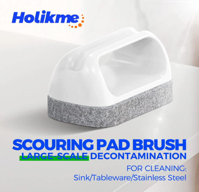 Holikme 7 Pack Deep Cleaning Brush Set, Scrub Pads with Scraper Tip for Pool