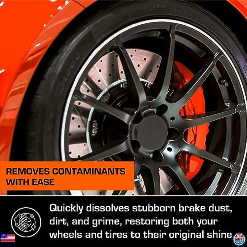 All-In-One Wheel & Tire Cleaner – Dissolves Brake Dust, Safe for All Finishes