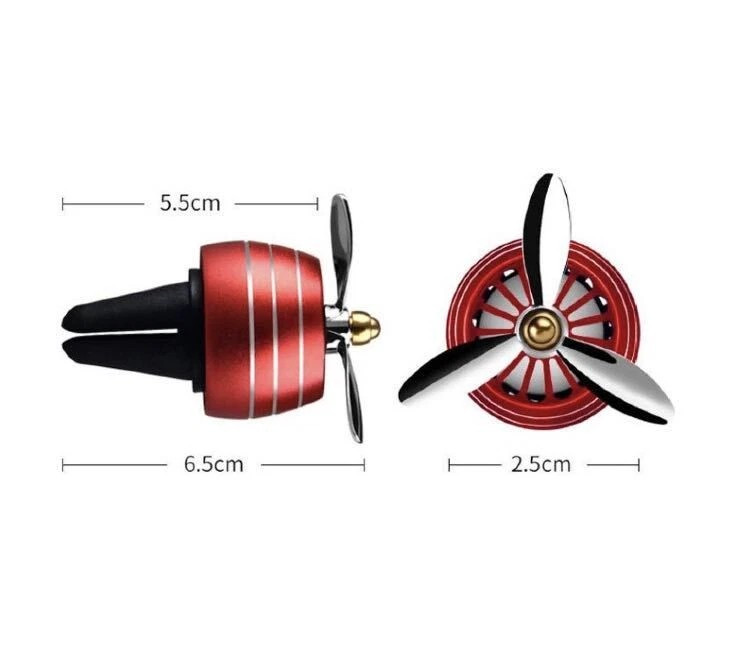 LED Light Propeller Air Force Car Air Freshener Black