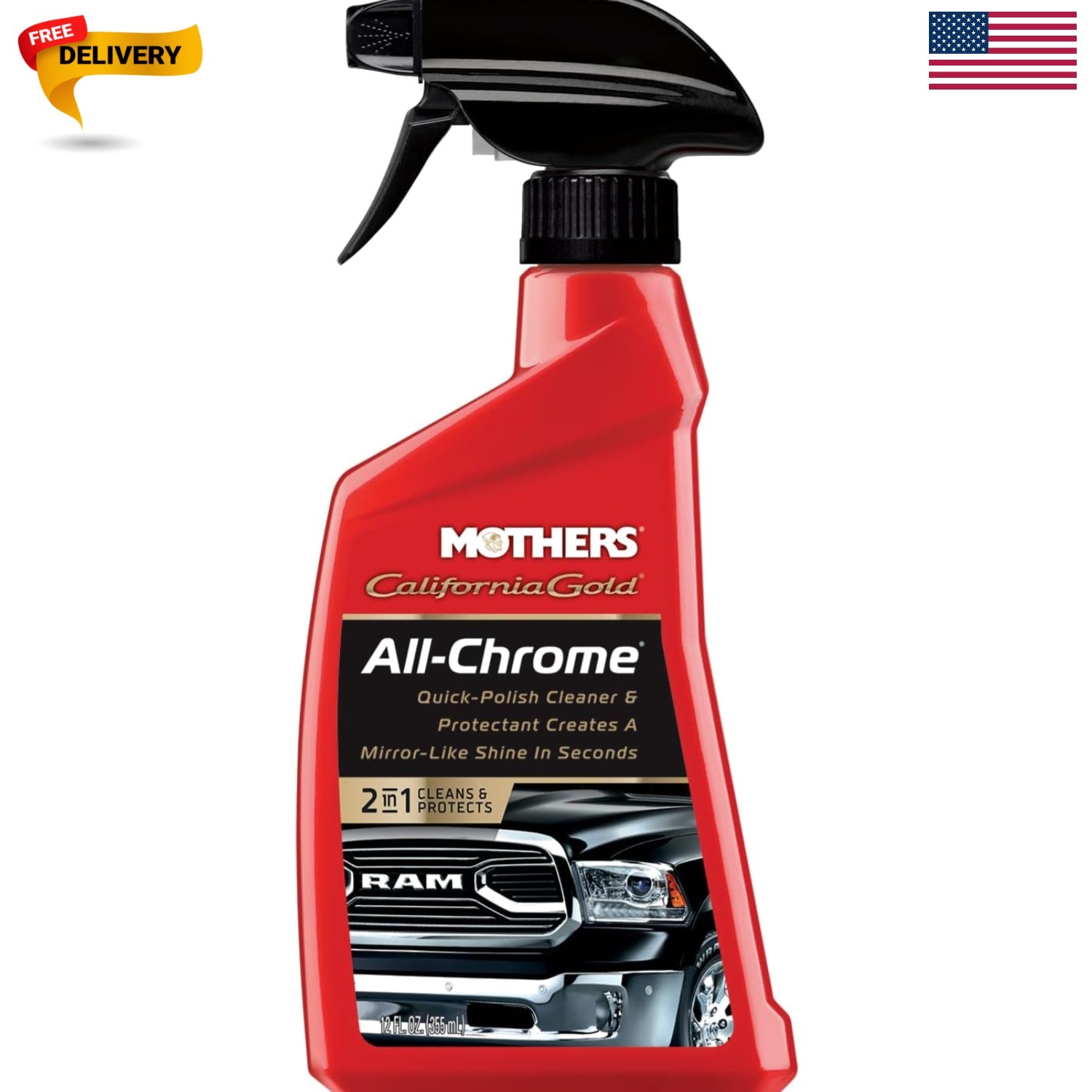California Gold All-Chrome, 12 oz. | Cleans & Polishes Chrome, PVD & Chromed …