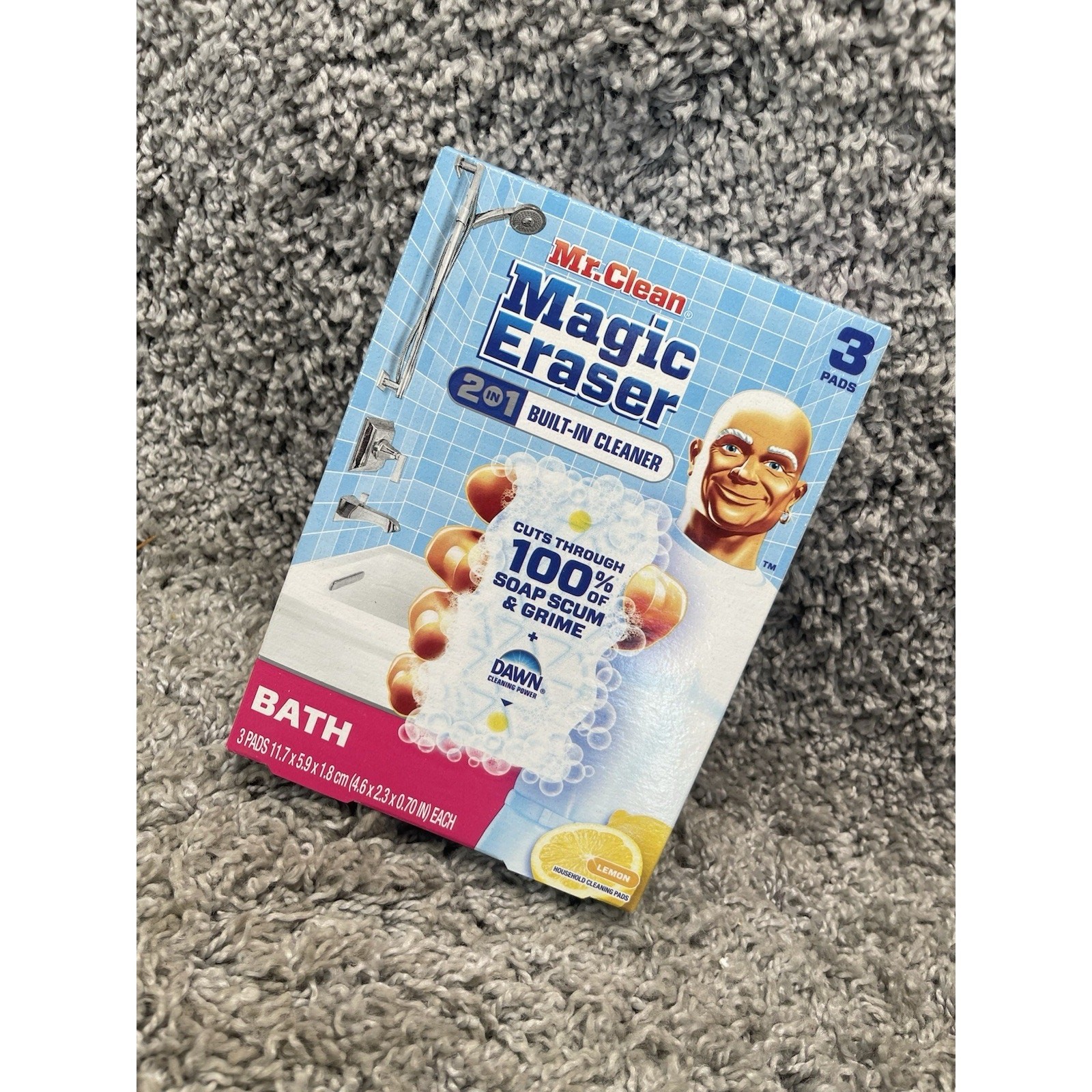 Mr Clean Magic Eraser Sponge Febreze Lavender Scent BATH Bathroom Cleaner 3 CT