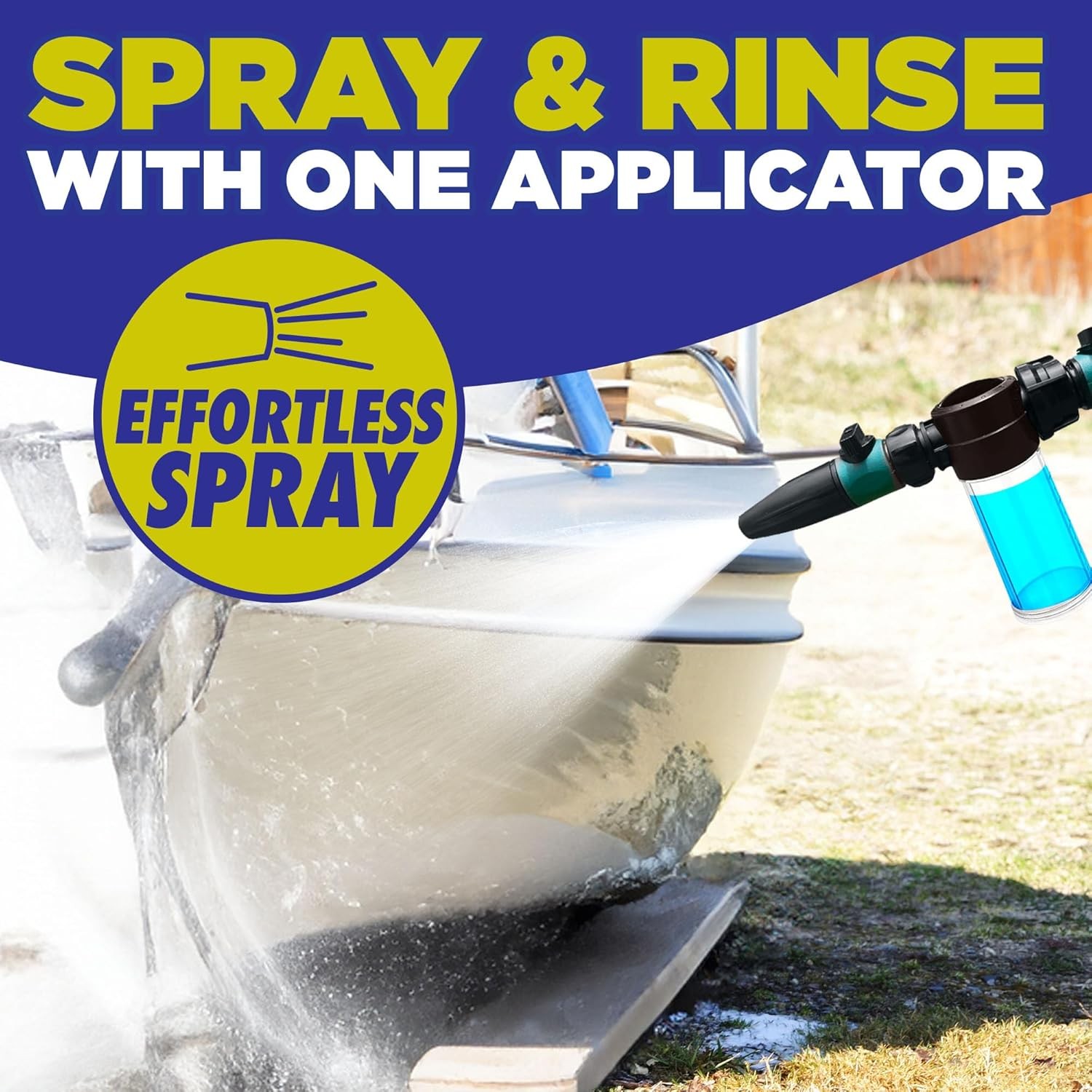 Salt Remover Flush Kit with High-Pressure Hose- Salt Gone Applicator for Boat