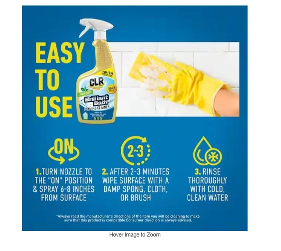Brilliant Bath Bathroom Cleaner 26 oz Multi-Surface Tub Tile Shower Spray