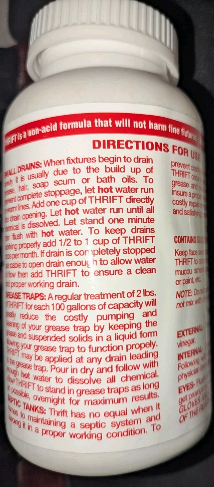 Thrift T-100 Alkaline Based 1-Pound Granular Drain Cleaner (1 lb)