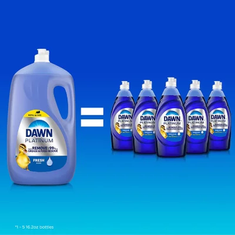 Dawn Platinum Dishwashing Liquid – Refreshing Rain, 90 fl. oz.
