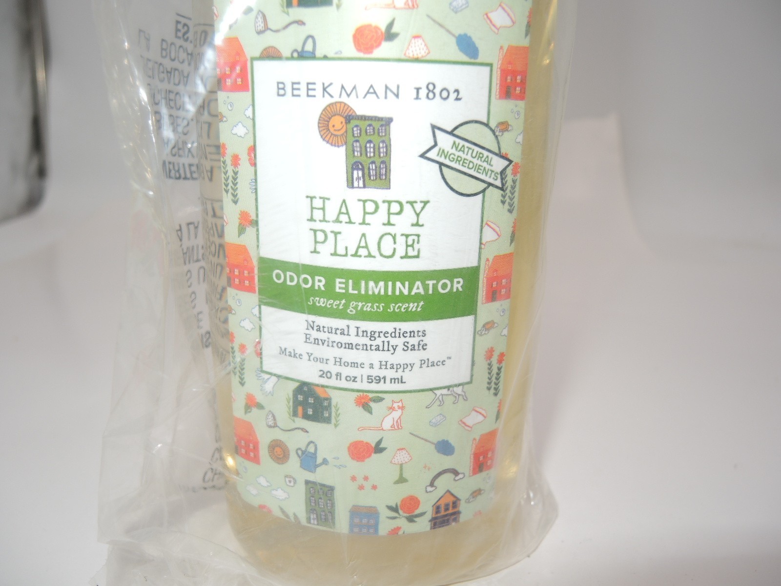 Beekman 1802 Happy Place Odor Eliminator, Sweet Grass Scent, 20 fl Oz-NOS