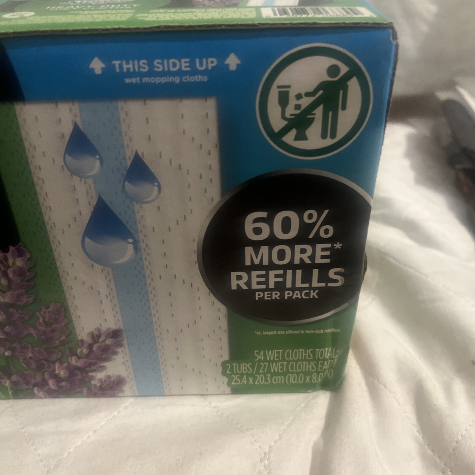 Swiffer Sweeper Heavy Duty Wet Cloths, Lavender, 54-count New In Box