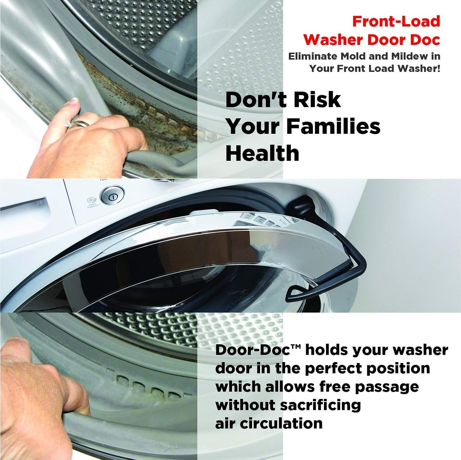 Patented Front Load Washer Door Holder – Keeps Your Laundry Fresh & Clean