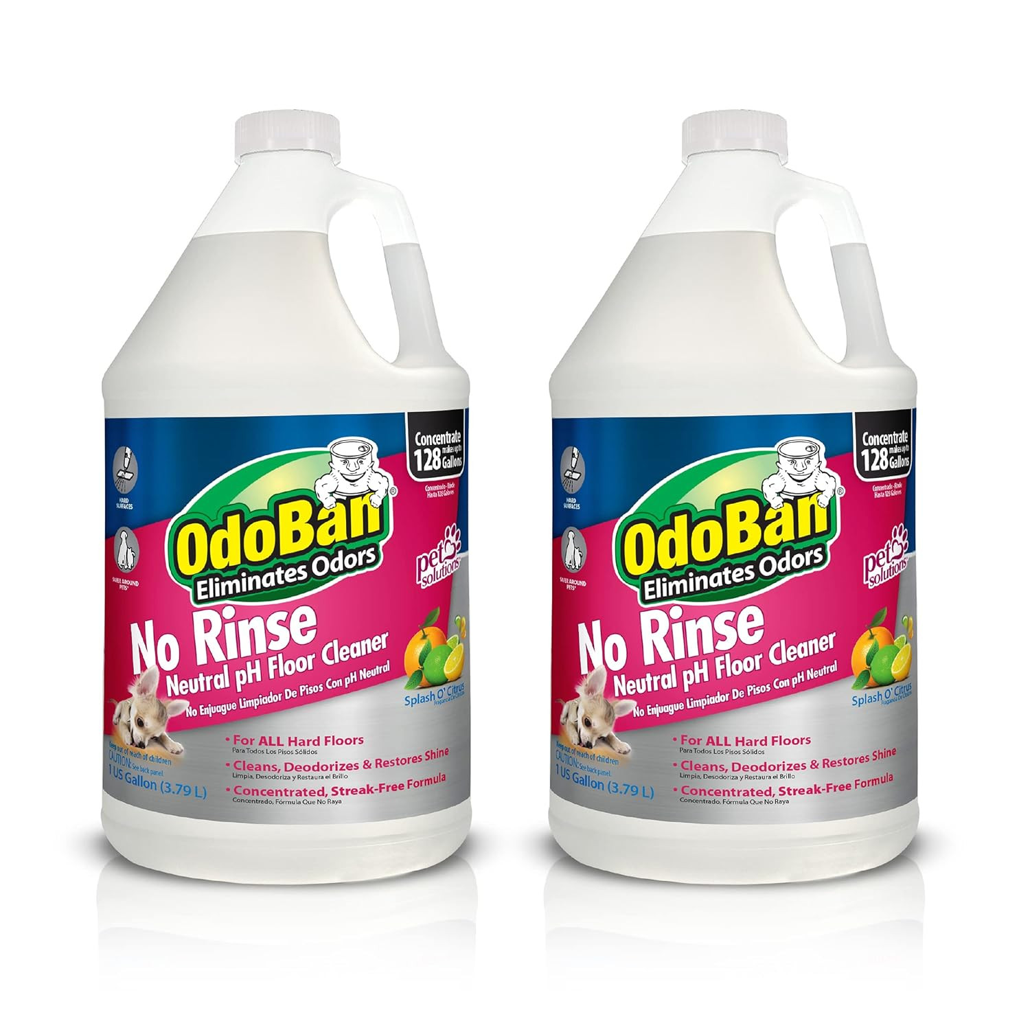Pet Solutions No Rinse Neutral Ph Floor Cleaner Concentrate, Made in the USA, 2