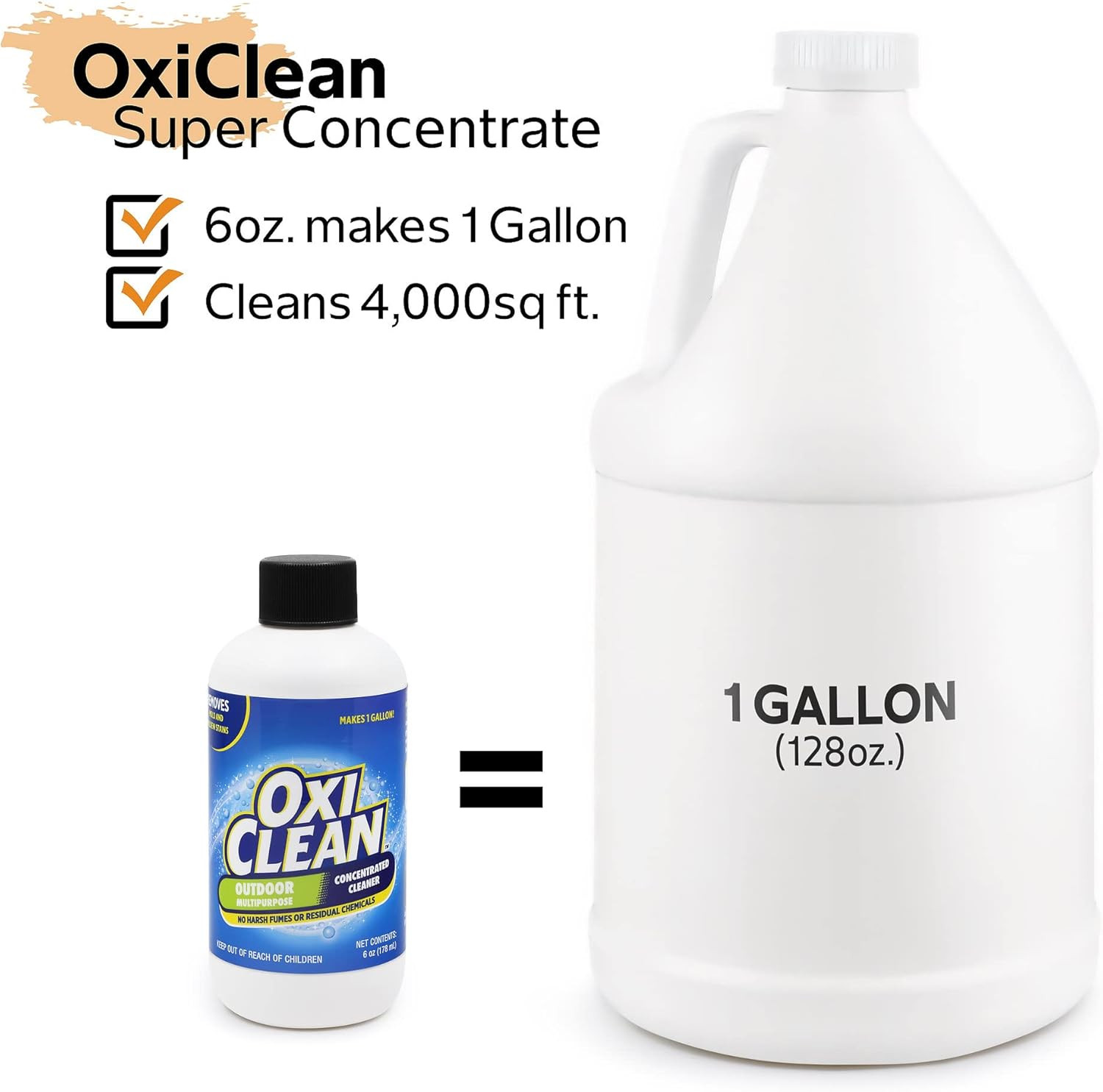 – Outdoor Multipurpose Super Concentrated Cleaner – Makes 2 Gallons – Stain Remo