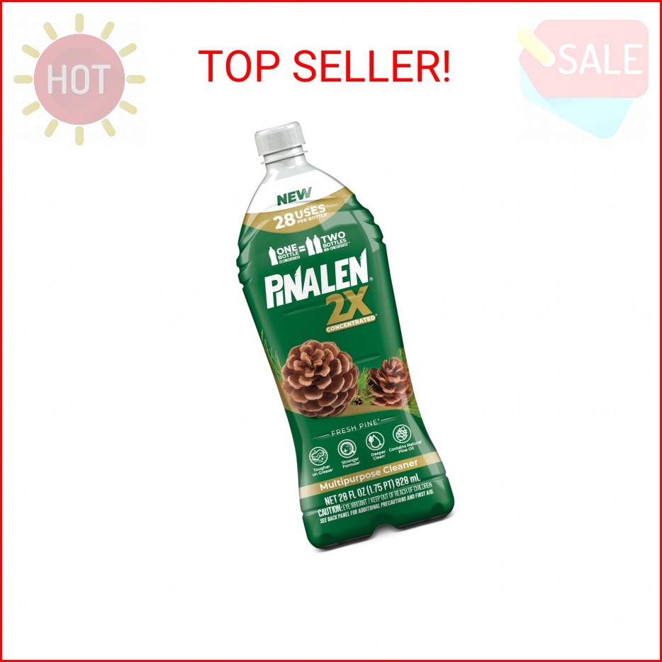 PINALEN 2X Concentrated Multipurpose Cleaner – Fresh Pine Scent – 28 fl oz – All