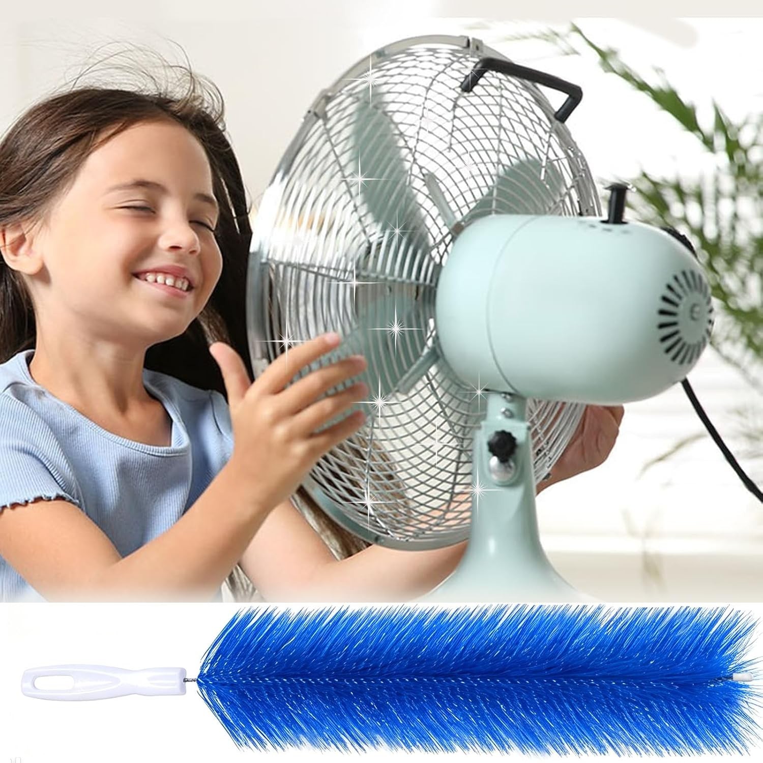 Fan Cleaner Brush, Fan Brush Cobweb Duster Microfiber Duster Ideal for Ceiling