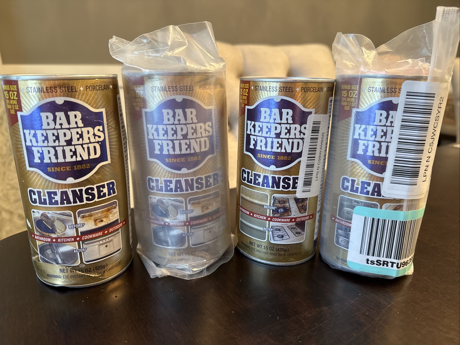 Lot of 4: Bar Keepers Friend Cleanser 15 oz / 425 g