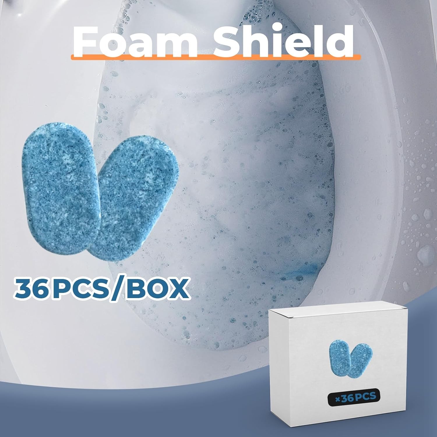 36 Pieces Foam Shield Smart Toilet Splash-Resistant Toilet Cleaner Fresh Air