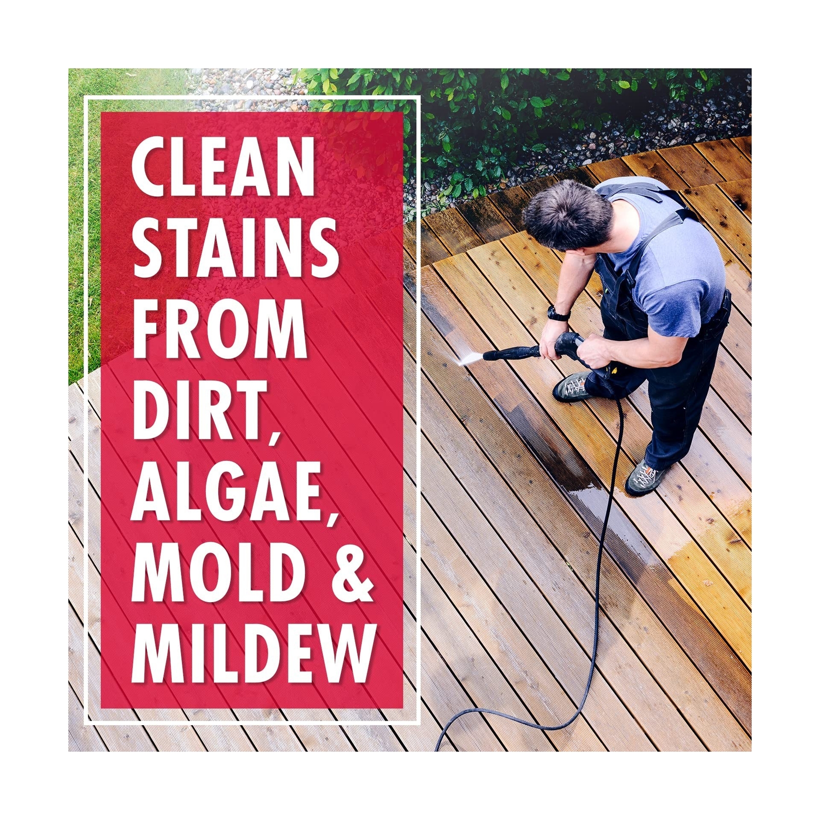 30 SECONDS Outdoor Cleaner – Rapid Results, Cleans Stains From Algae, Mold & …