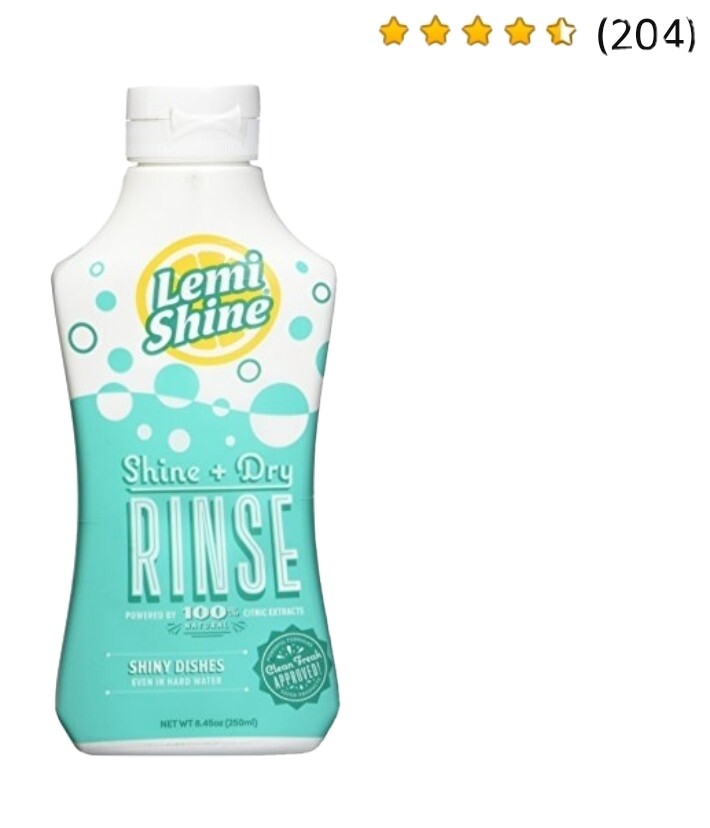 Lemi Shine Shine Plus Dry Rinse Dishwasher, Lemon, 8.45 Fluid Ounce