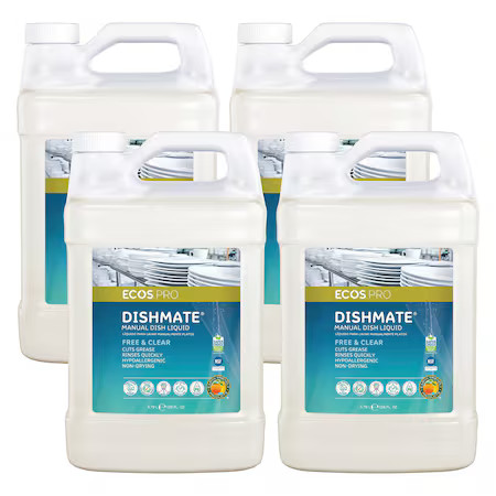 Ecos Pl9721/04 Dish Soap, Hand Wash, 1 Gal, Jug, Liquid, Unscented,