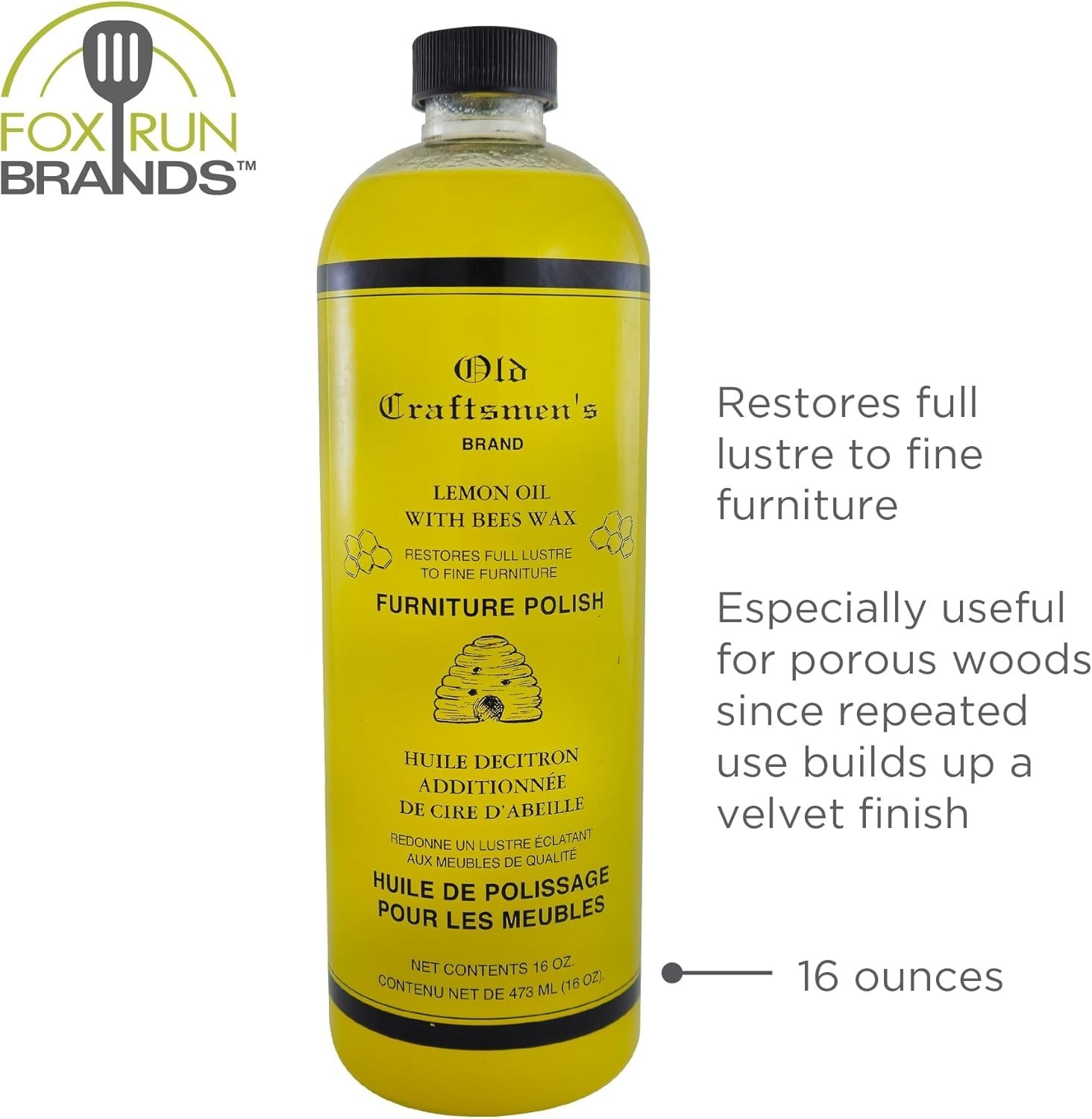16 oz Lemon Oil with Beeswax: Polish & Condition Your Wood Surfaces