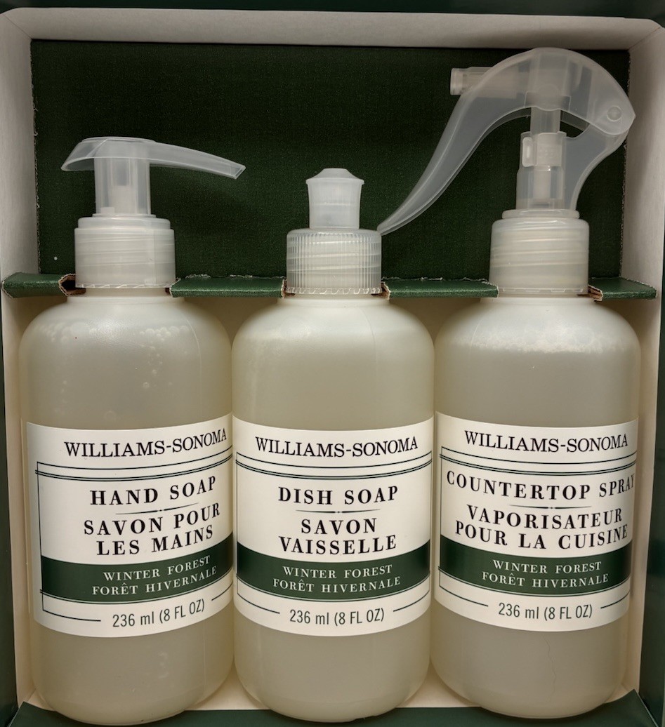 NEW Williams Sonoma Kitchen Essentials Kit Winter Forest Hand Dish Soap Spray ￼
