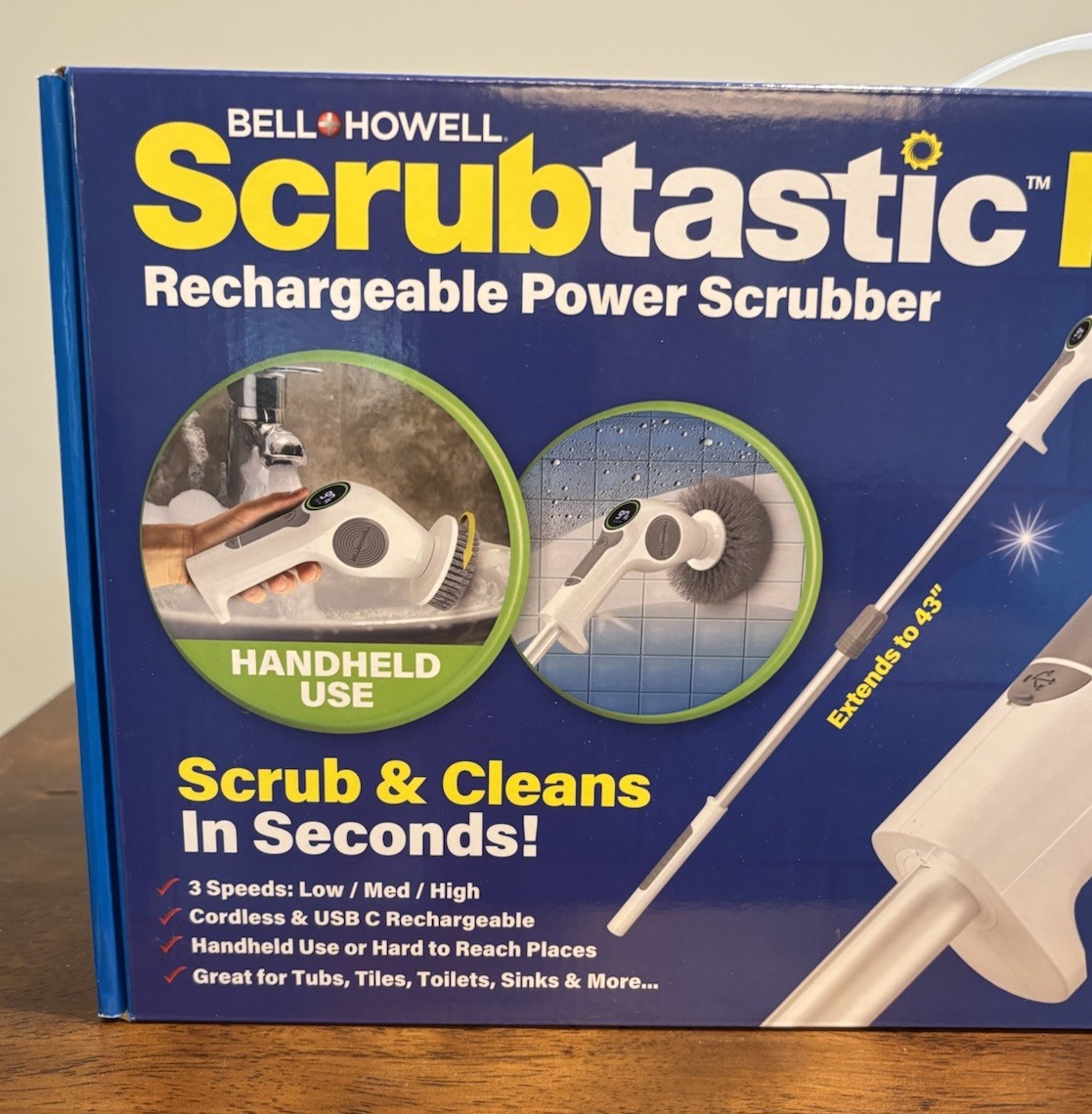 Bell + Howell Scrubtastic Pro Rechargeable Multi-Purpose Power Surface Scrubber