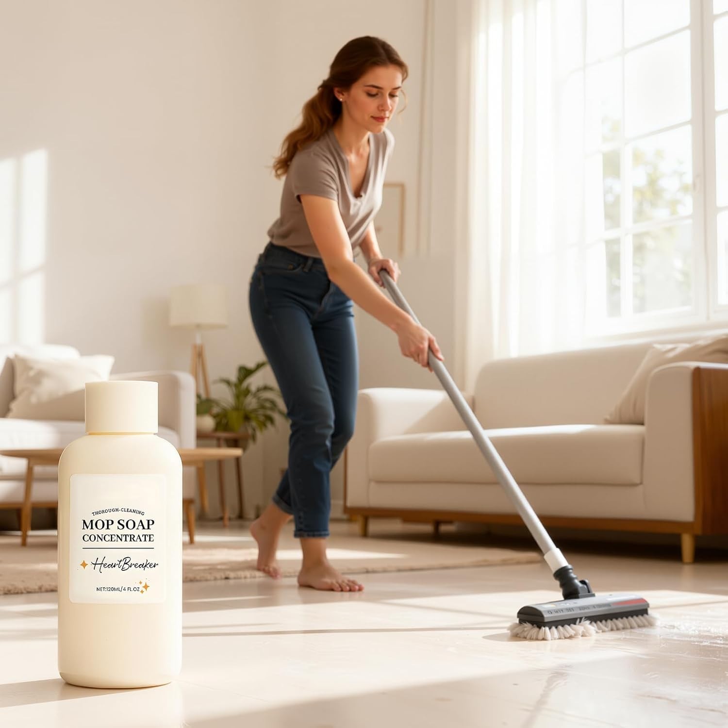 No-Rinse Concentrated Floor Cleaner – Scented Lemon & Chamomile 120ML