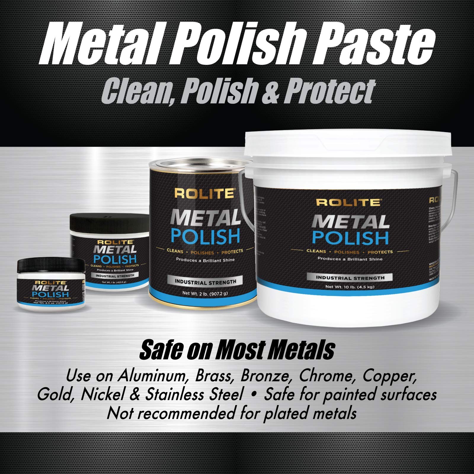 Metal Polish Paste, 4.5 oz, Industrial Strength Scratch Remover & Cleaner for…