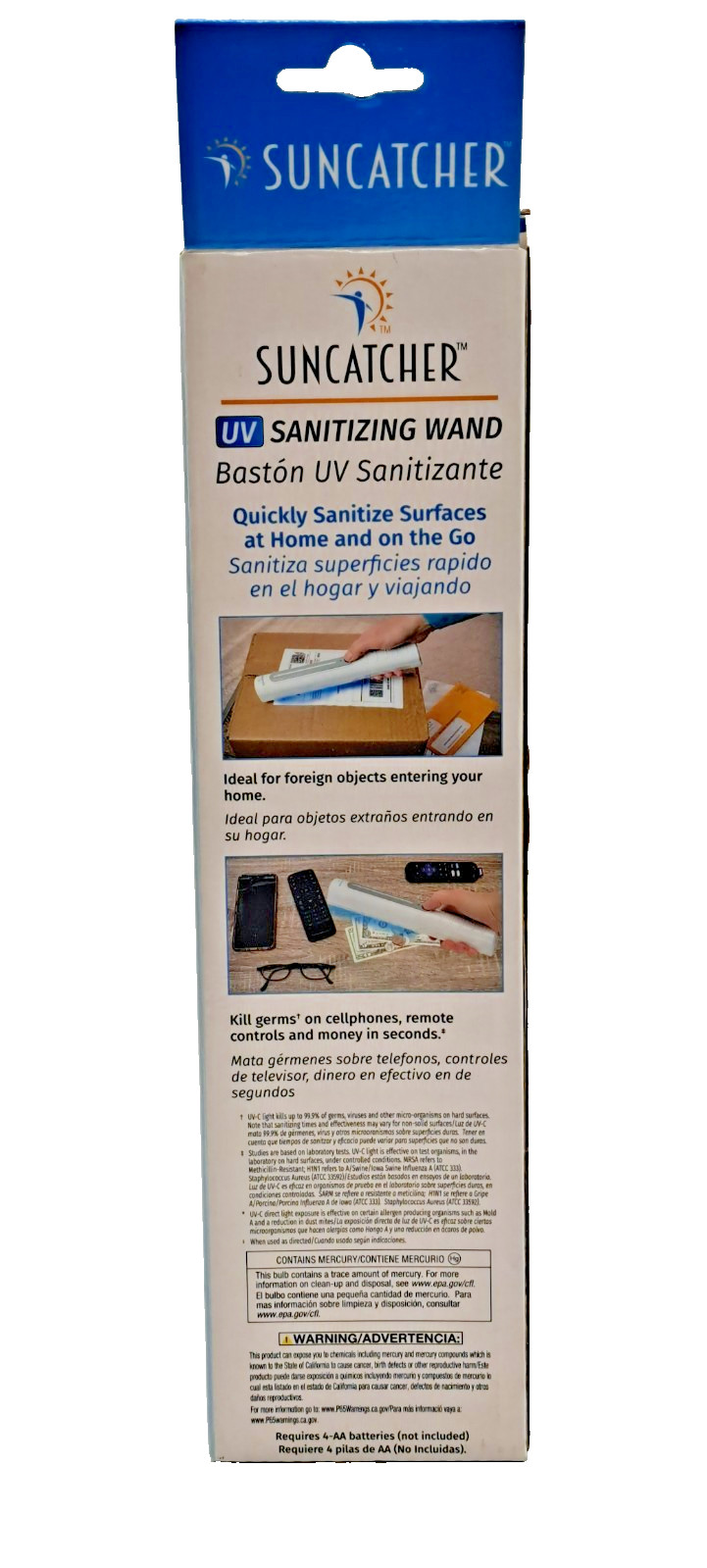 SUNCATCHER SANITIZING WAND Disinfecting Lamp PORTABLE Open Box 2020 Unused