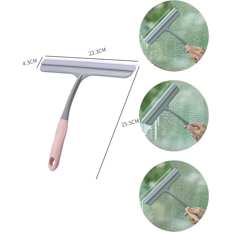 Silicone Glass Scraper with Anti-Slip Handle for Window and Glass Cleaning Tool