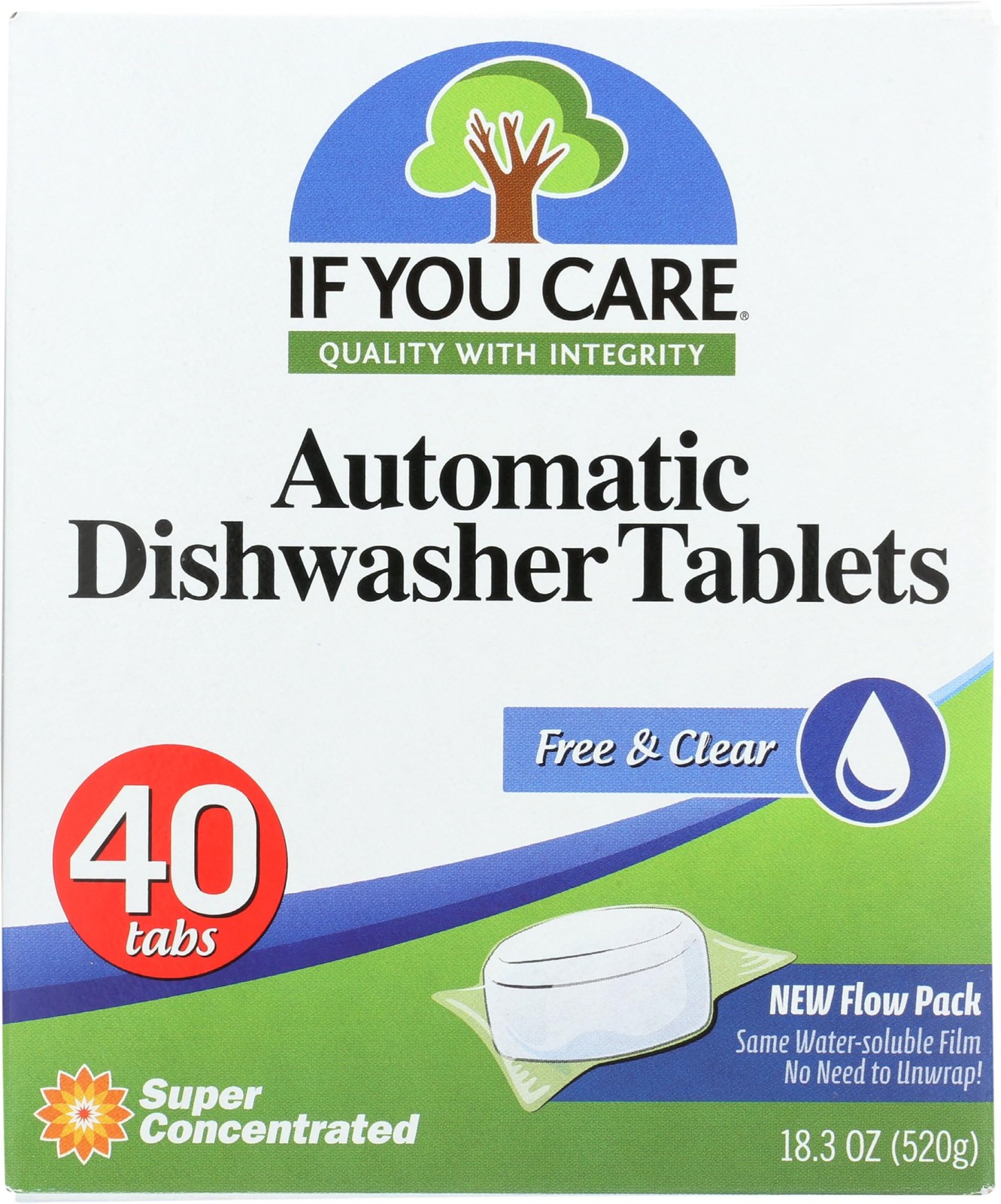 Plant Based Dishwasher Tablets Natural Biodegradable Dish Cleaner 40 Count
