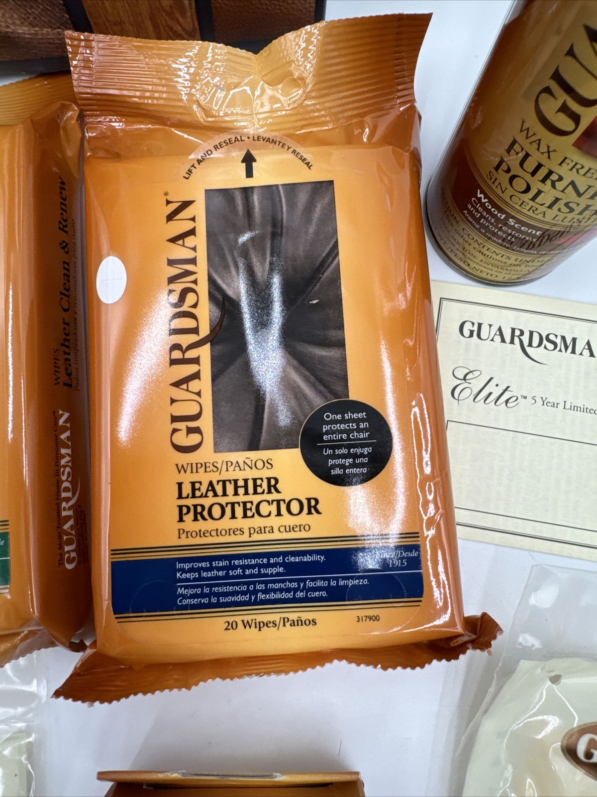 Guardsman Furniture Care Kit -Fabric, Wood, Leather- NEW/OB